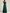 Green One Shoulder Satin Slit Maxi Dress