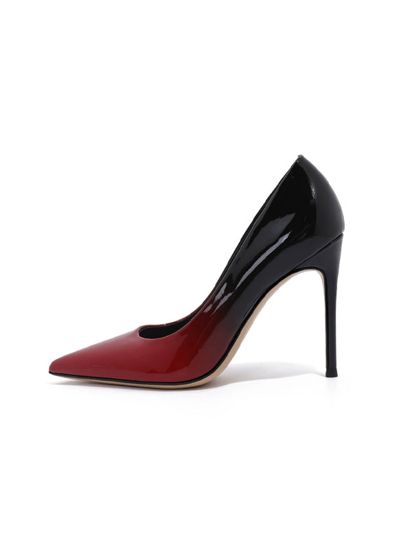 Black And Red Two Tone Stiletto Heels