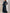 Dark Blue Long Sleeved Chiffon Maxi Dress