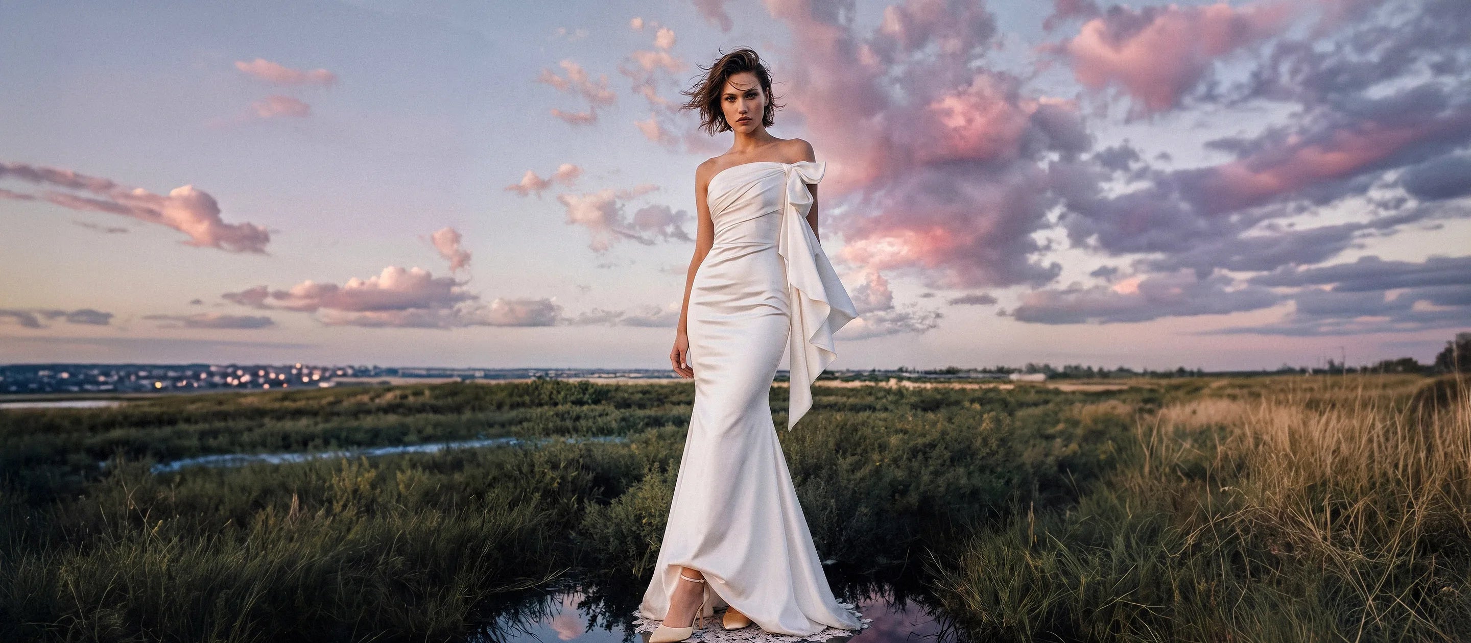 <p>Satin Serenity<br/>Sky-kissed Grace</p>