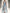 Light Blue Chiffon Gown with Floral Print and Sheer Flutter Sleeves