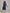 Vestido midi de chifón azul oscuro con cuello redondo