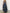 Elegant Navy Blue Chiffon Gown with Sheer Sleeves and Vintage Floral Print