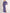 Purple Cape Long Sleeve Maxi Dress