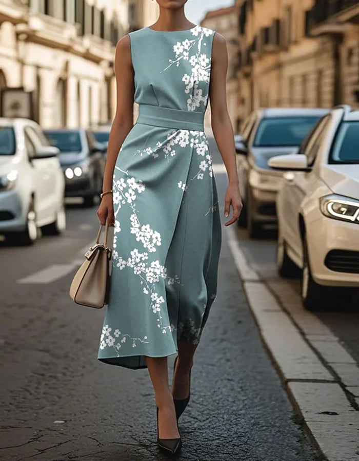 Floral Print A-line Dress